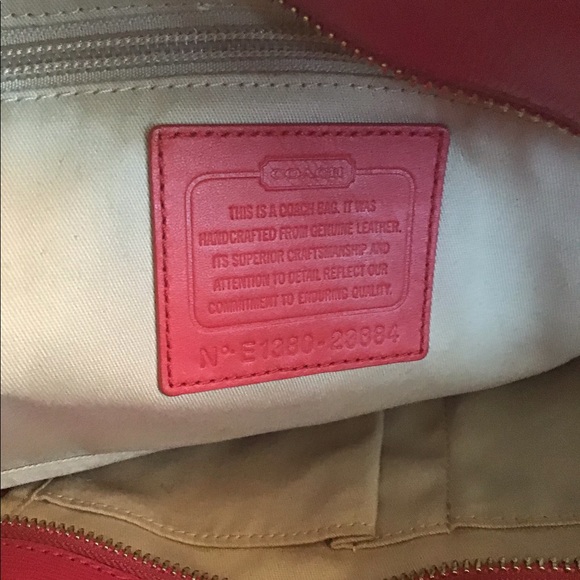 Coach City Hot Pink & Red Tote - Picture 4 of 6